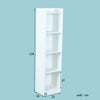 Corner Home Storage Cabinet Display Bookcase Bookshelf w/ Drawers Shelving White