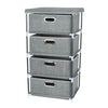 Fabric Chest of Drawers Cabinet Bedside Table Organiser Storage Unit 3/4 Drawer