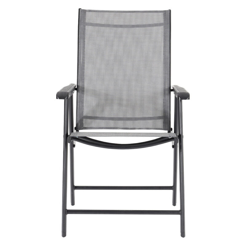 2/4/6 Seaters Patio Furniture Set Metal Indoor Outdoor Garden Table Chairs Black