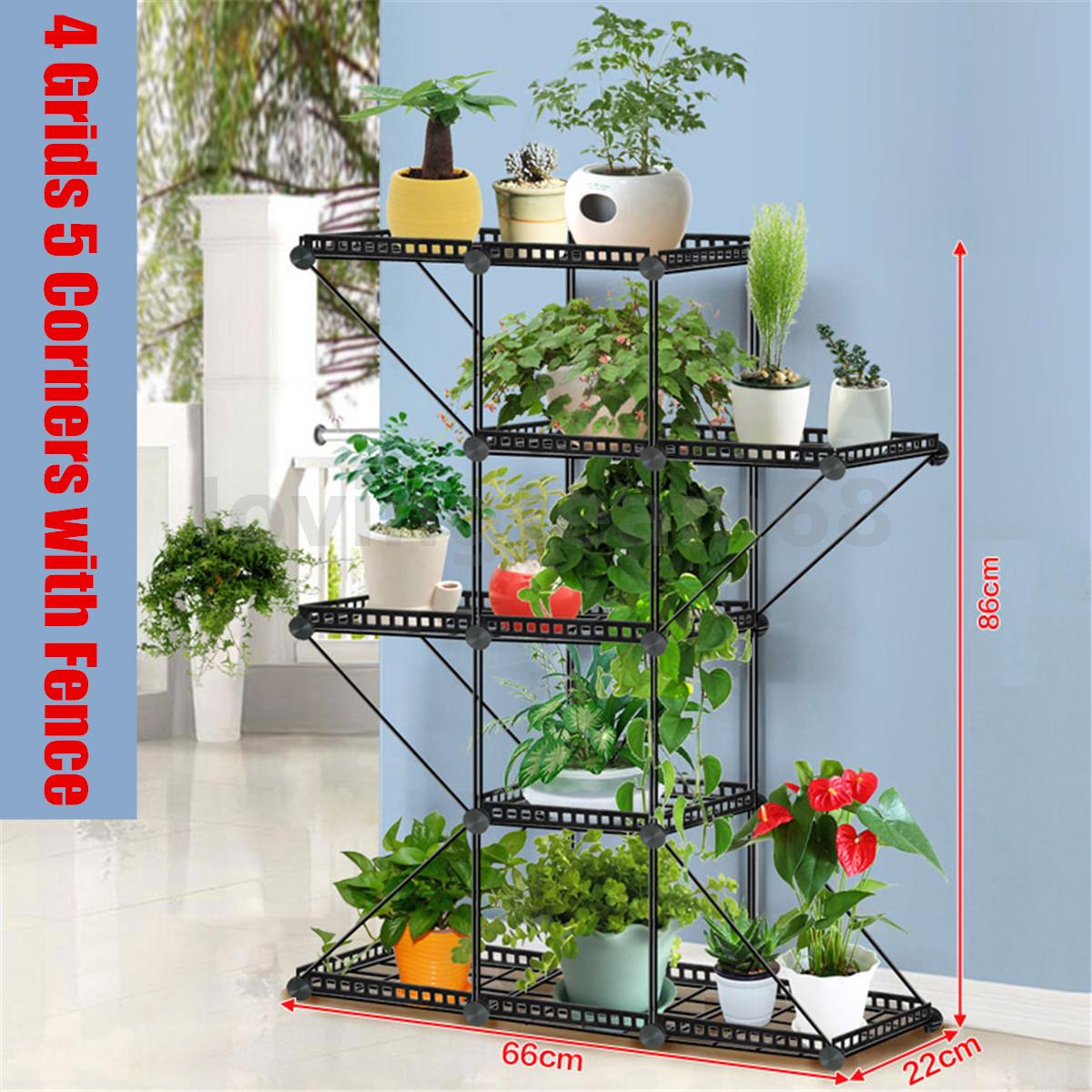 DIY Multi Tier Iron Flower Rack Plant Pot Stand Shelves Bonsai Display