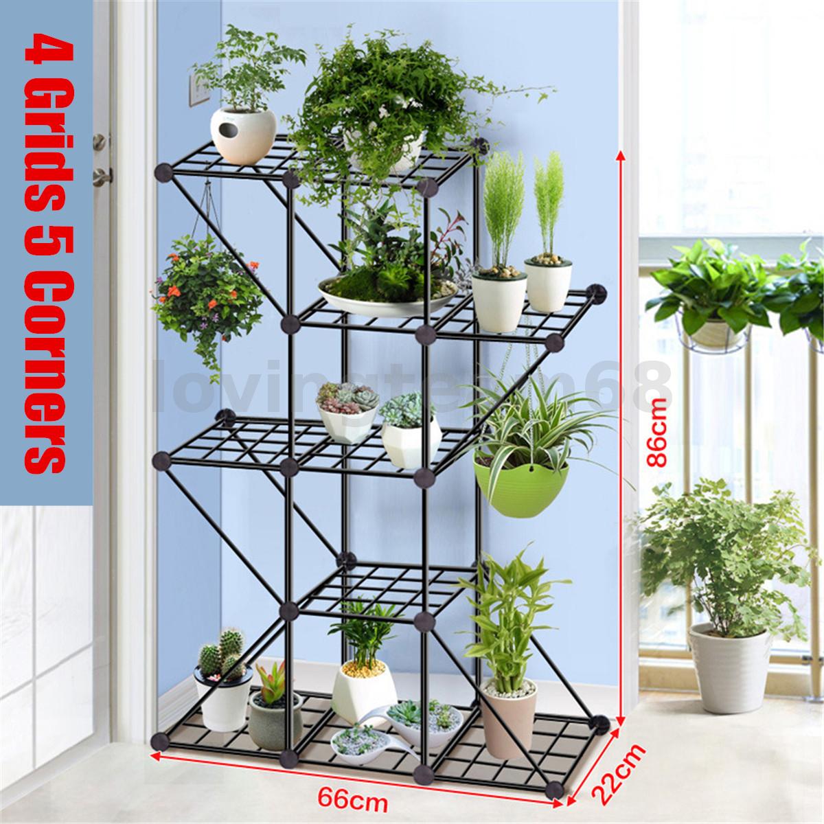 DIY Multi Tier Iron Flower Rack Plant Pot Stand Shelves Bonsai Display