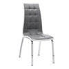 2 4 Dining Chairs High Back PU Leather Home Kitchen Chair Modern Chrome Legs Set