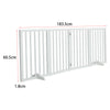 3/4 Panels Collapsible Pet Gate Dog Fence Playpen Child Safety Stair Baffle Wood