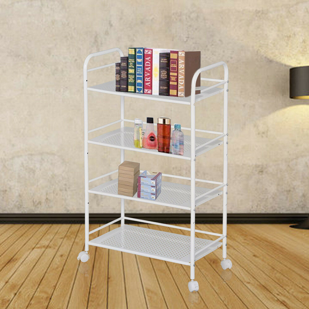 3/4 Shelf Large Beauty Salon Trolley Cart Spa Storage Dentist Wax Treatments