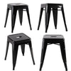 SOLID WOOD TOP SQUARE METAL DINING TABLE WITH 2/4 CHAIRS STOOL INDUSTRIAL STYLE