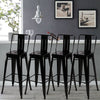 Industrial Metal Tall Table 4pcs Bar Stool Chair Breakfast Cafe Tolix Furniture