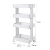 3/4 Tier Trolley Cart Slim Rolling Kitchen Storage Rack Shelf Trolley With Wheel