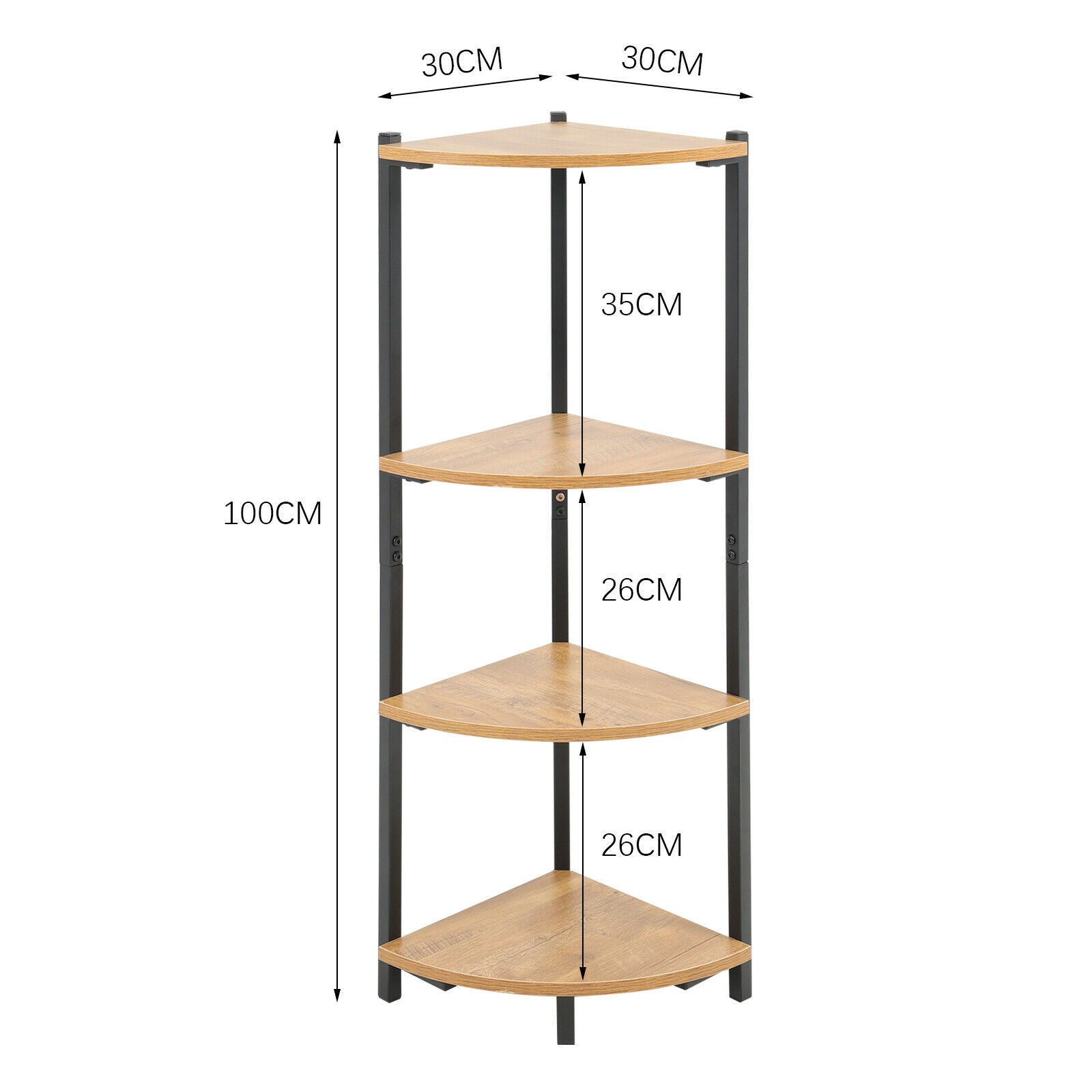 Wooden Corner Storage Rack 3/4 Tier Shelving Bookcase Plant Pot Display Stand UK