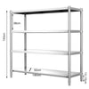 Stainless Steel Garage Kitchen Storage Shelf 4/5 Tier Commercial Shelving Rack
