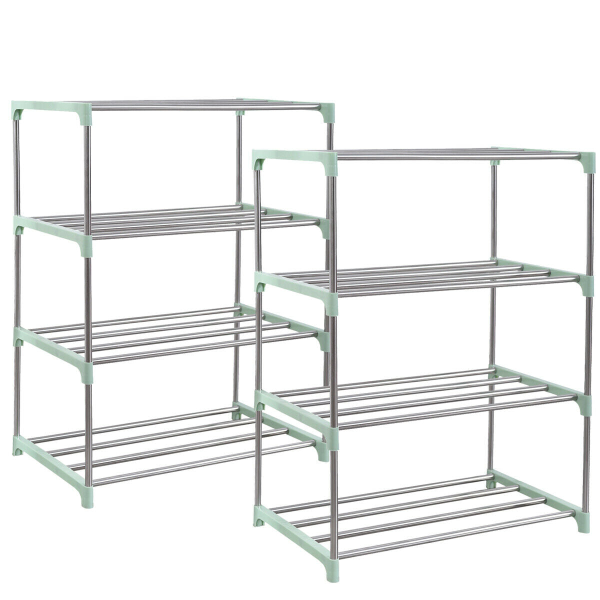 3-8 Tier Shoe Rack Stand Storage Organiser Lightweight Compact Space Save Shelf
