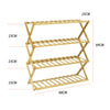 Bamboo Shoe Rack Foldable Shelves Footwear Storage Shelf Organizer Wood Pergola