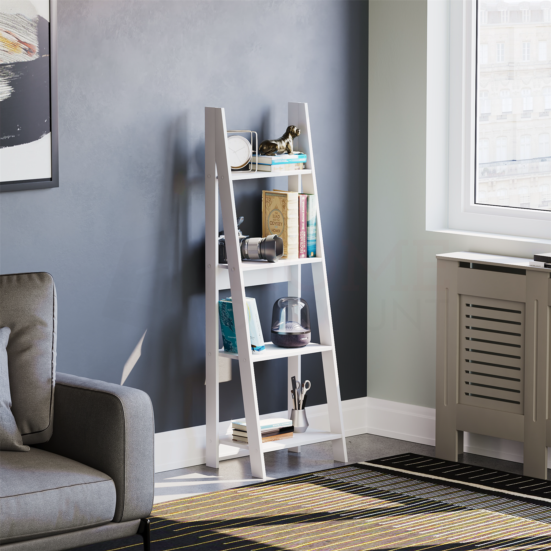 Ladder Shelving Unit Shelf Bookcase 4 5 Tier Display Storage Plant Stand Rack