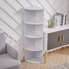 Semicircle Corner Shelf Wooden Bookcase Display Bookshelf Storage Rack Shelves