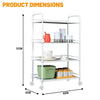 3/4 Tier Slim Kitchen Food Storage Trolley Cart Rack Tray Shelf Rolling Wheel