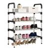 3/4/5/6 Tier Shoe Rack Footwear Metal Stand Storage Organizer Display Shelf Unit