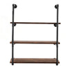 Wood Industrial Floating Shelves Pipe Shelf Storage Rustic Vintage Shelving Kit