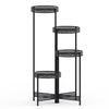 3/4 Tier Metal Plant Pot Stand Folding Flower Pot Rack Shelf For Indoor Outdoor