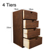 Rustic Wooden Chest Drawers Storage Organizer Small Trinket Box Desktop Cabinet