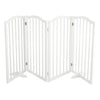 3/4 Panel Wooden Pet Gate Foldable Fence Freestanding Puppy Dog Safety Barrier