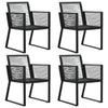 Garden Chairs Balcony Chairs Lounger Chairs 2/4 pcs Black PVC Rattan vidaXL