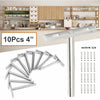 10Pcs Heavy Duty Floating Shelf Bracket 3/4/5" Hidden Support Screw Wall Mount