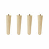 4 PCS Solid Wood Legs Beech Pine Poplar Table Legs DIY with Fixing Plates Screws