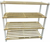 2 3 4 TIER SHOE RACK NATURAL Bamboo FOOTWEAR STORAGE UNIT