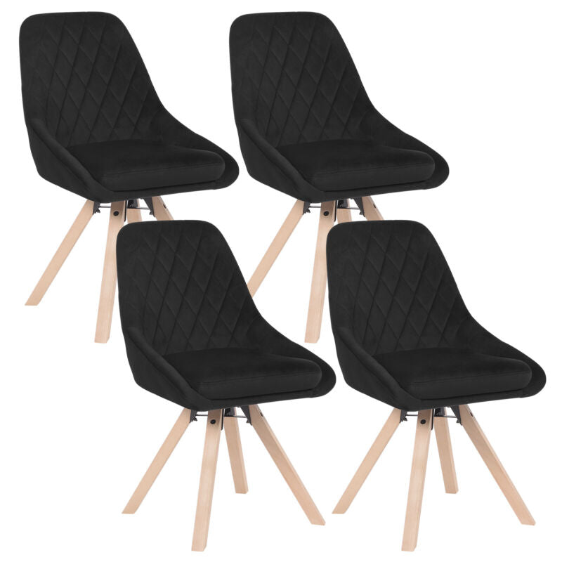 WOLTU Set of 1/2/4/6 Dining Chairs Swivel Chairs Wooden Home Office Commercial