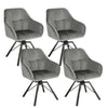 1/2/4/6 Velvet Swivel Dining Chairs Padded Seat Accent home & restaurants