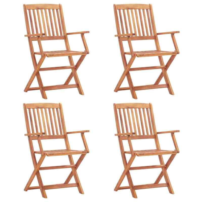 Garden Furniture Set Ding Table Chairs Solid Wood Folding Outdoor Table Chairs