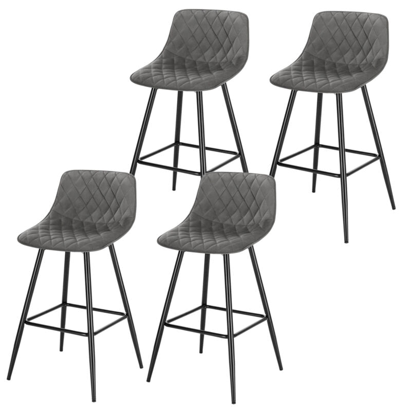 1/2/4x Breakfast Bar Stool Kitchen Cafe High Counter Chair w/ Backrest Barstool