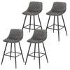 1/2/4x Breakfast Bar Stool Kitchen Cafe High Counter Chair w/ Backrest Barstool