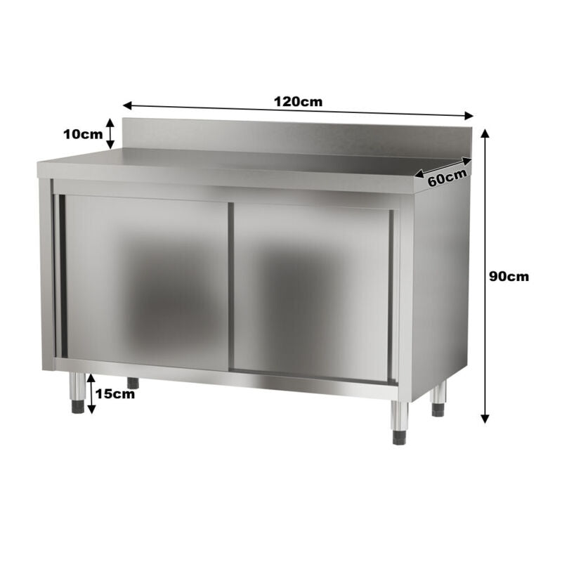 Catering Sink Commercial Kitchen Cabinet Stainless Steel Work Table Storage Unit