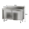 Catering Sink Commercial Kitchen Cabinet Stainless Steel Work Table Storage Unit