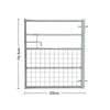 Galvanised Metal Field Farm Entrance Half Mesh Security Gate Fence Various Size