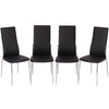 100CM Glass Dining Table Leather 2/4Chairs Set Kitchen Home Furniture Dinner Set