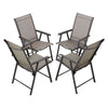 Glass Table & Chairs Set Garden Parasol Patio Coffee Table with Folding Chair UK