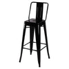 Tolix Style Bistro Cafe Metal High Bar Chairs Stools Table Set Breakfast Kitchen