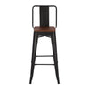 Industrial Metal Wood Bar Table + 2/4 Stools Set Breakfast Bistro Dining Chairs