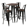 Tolix Pub High Chairs Bar Table Breakfast 2/4pcs Stools Set Cafe Commercial UK