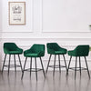 1/2/4X Bar Stools Breakfast Velvet Padded Bar Chairs Seat Kitchen Pub Stool UK