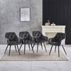 Modern Dining Chairs Velvet Padded Seat Metal Legs Kitchen Chair Home Office 1