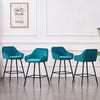 1/2/4X Bar Stools Breakfast Velvet Padded Bar Chairs Seat Kitchen Pub Stool UK