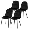 2/4/6x Velvet Dining Chairs with Backrest Upholstered Kitchen Chairs Restaurant