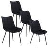 2/4/6x Dining Chairs Velvet Padded Chairs w/ Backrest for Lounge Kitchen Counter