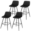 1/2/4x Bar Stool Kitchen Pub Cafe High Chair Footrest Bckrest Breakfast Barstool
