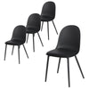 2/4/6x Dining Chairs Faux Leather Padded Chairs w/ Backrest Kitchen Living Room
