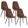 2/4x Dining Chairs w/ Backrest Faux Leather Metal Legs Reception Kitchen Chairs