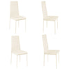 2/4/6* Dinning Chairs Set Kitchen PU Leather Padded Seat High Back Metal Legs