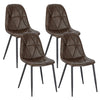 2/4x Dining Chairs w/ Backrest Faux Leather Metal Legs Reception Kitchen Chairs